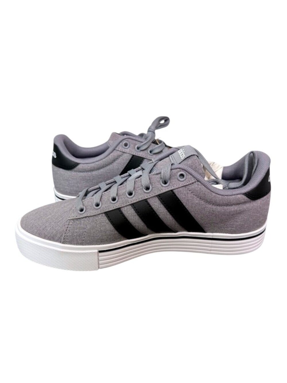 adidas Men's Gray Canvas Sneaker Shoe size 8 Mens 9 Women's New